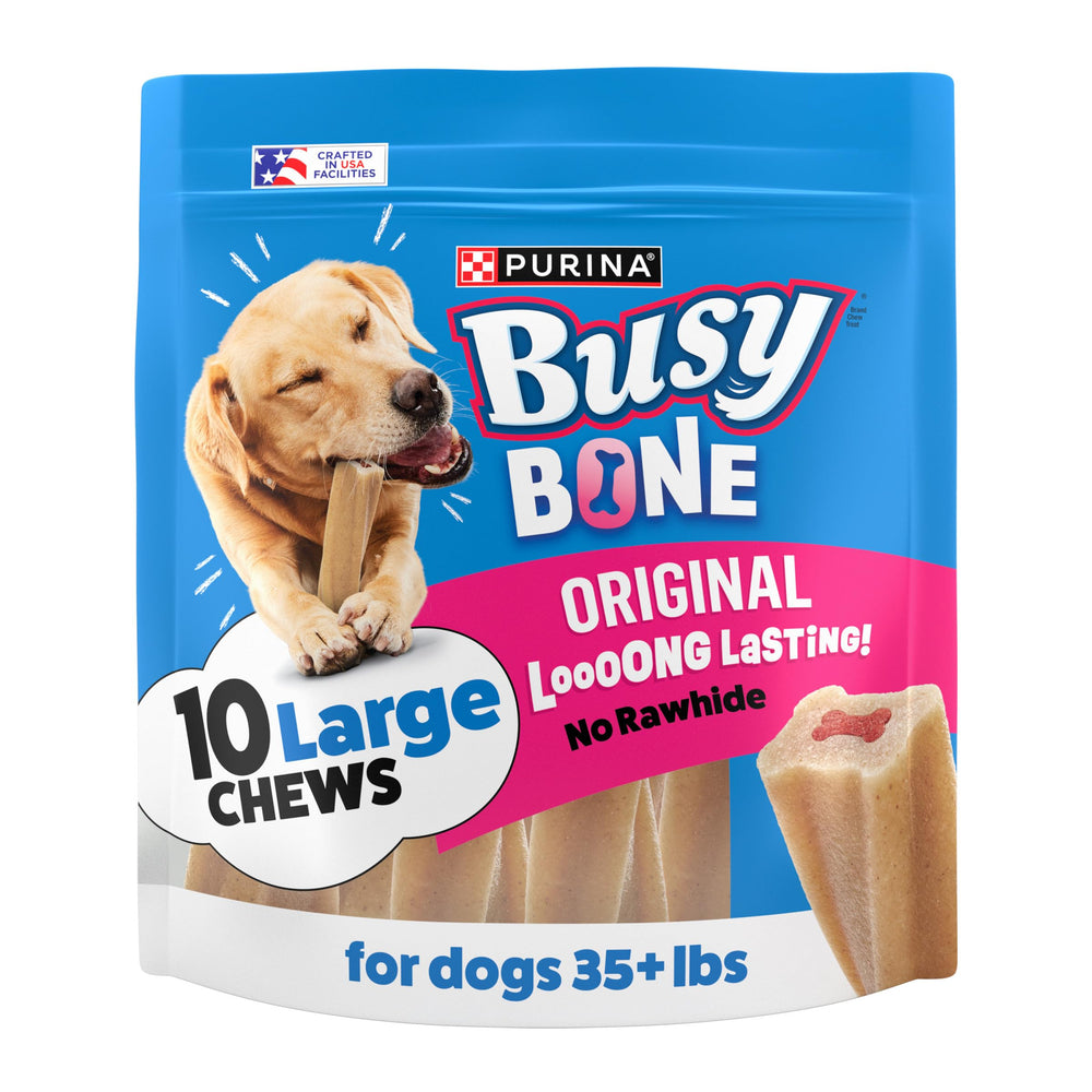 Purina Busy Bone Original center with real pork for tasty reward