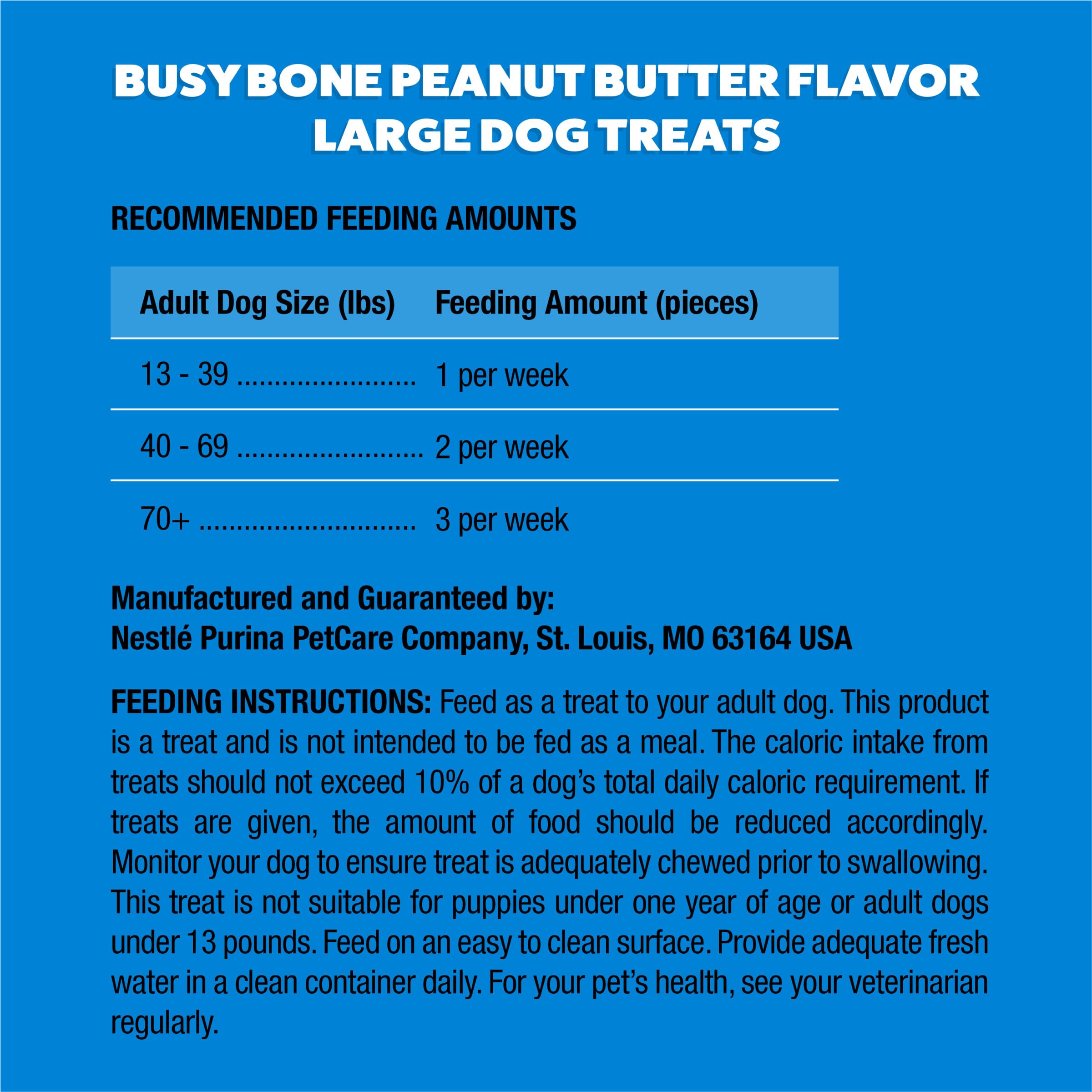 Purina Busy Bone 10-count pouch image illustrating quantity for families