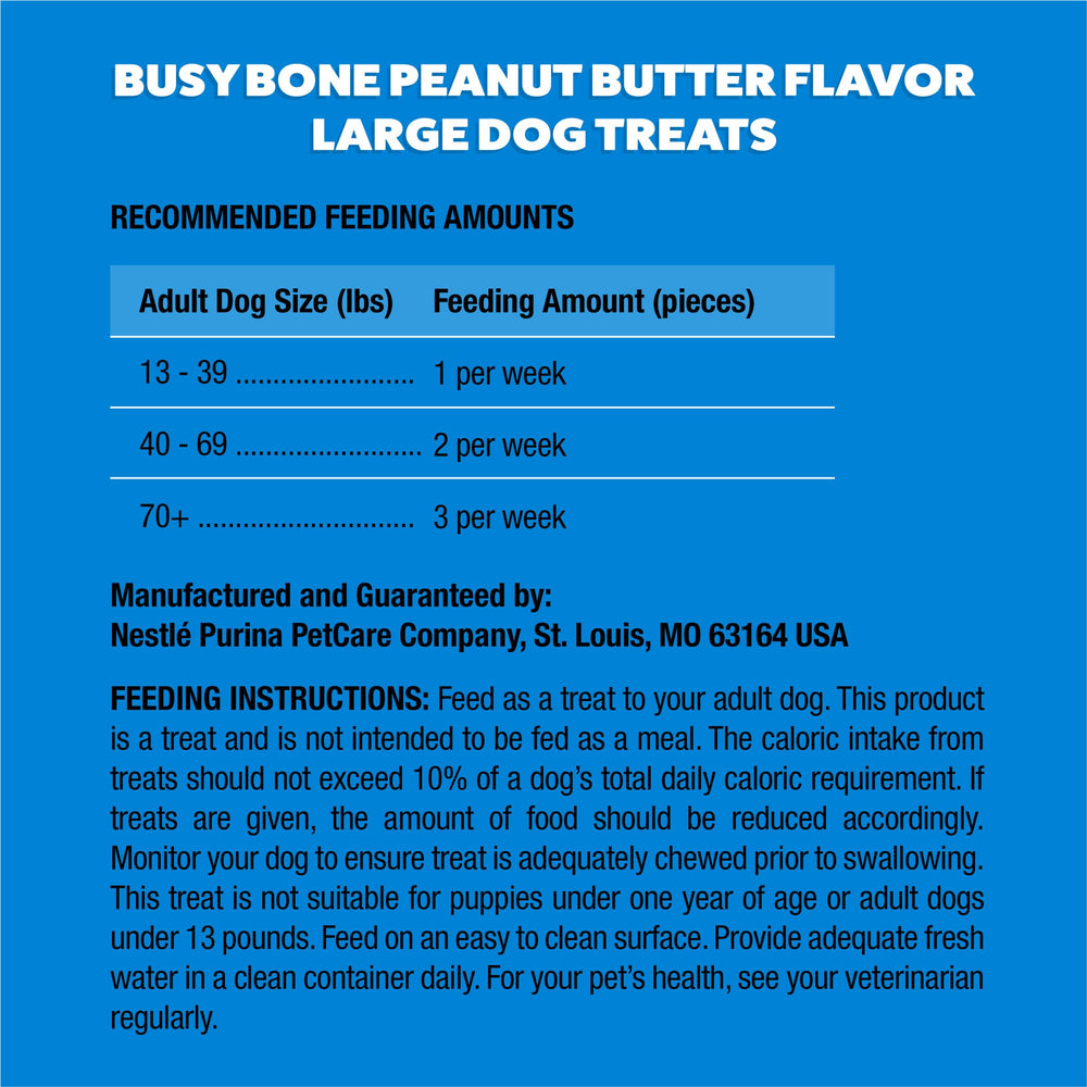 Purina Busy Bone 10-count pouch image illustrating quantity for families