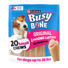 Purina Busy mini bone with center meat offers a flavorful reward during chew time