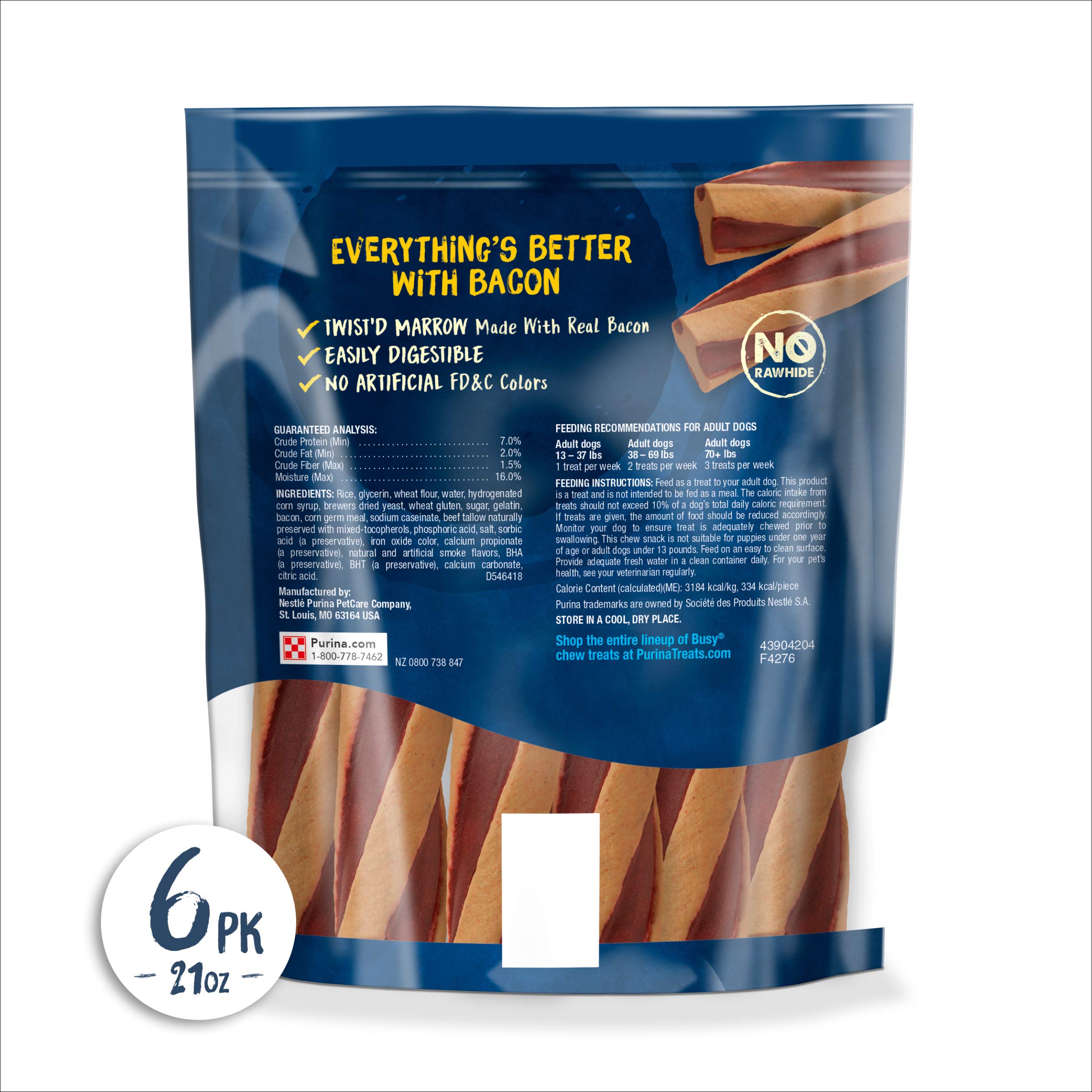 Purina Busy Beggin' Twist'd textured chew showing layers.
