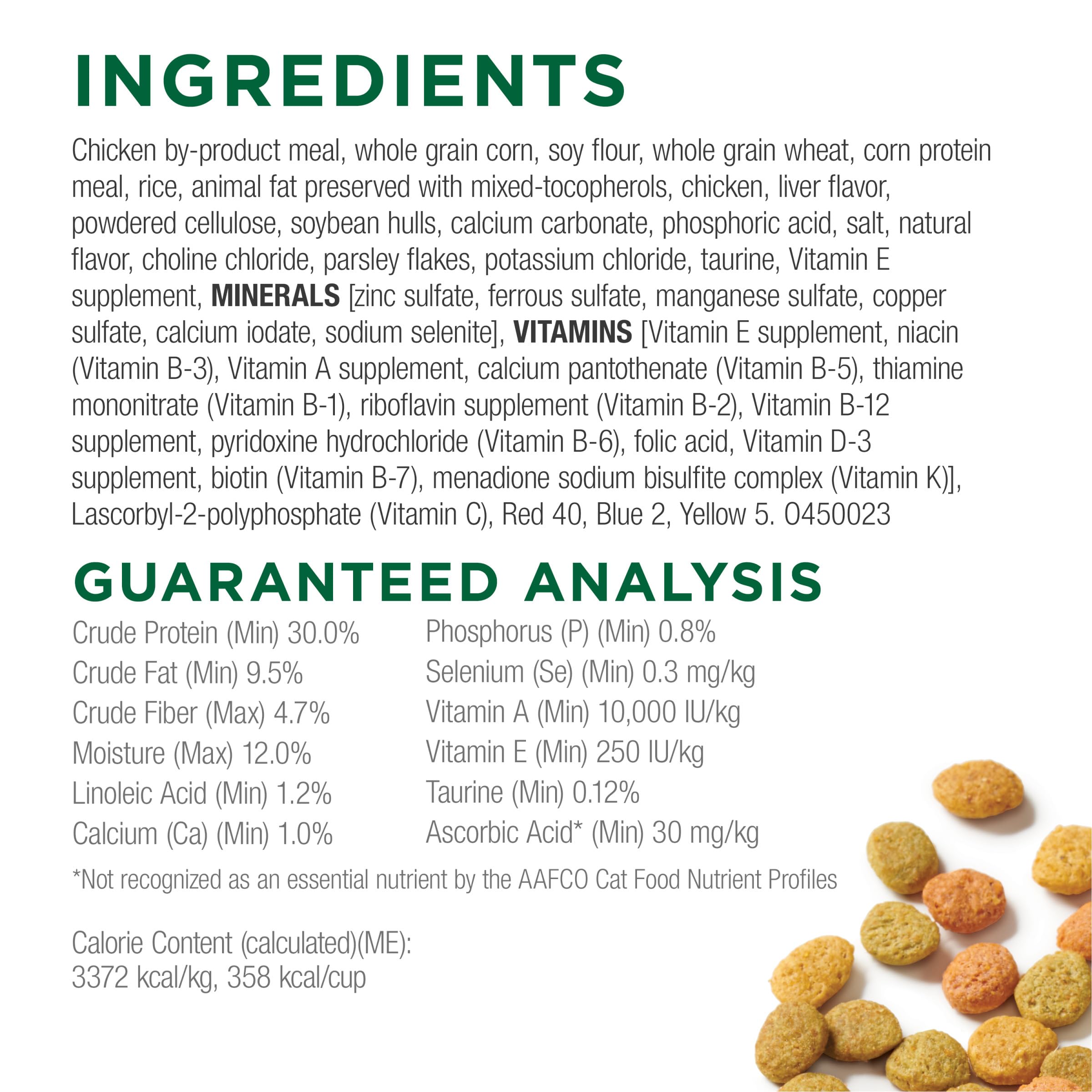 Purina Cat Chow 25 vitamins and minerals support overall wellbeing