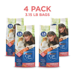 Purina Cat Chow Complete with omega-6 supports a healthy coat and skin