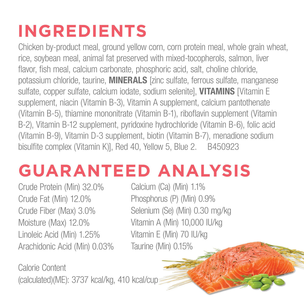 Purina Cat Chow energy-carb blend suggests steady energy after meals