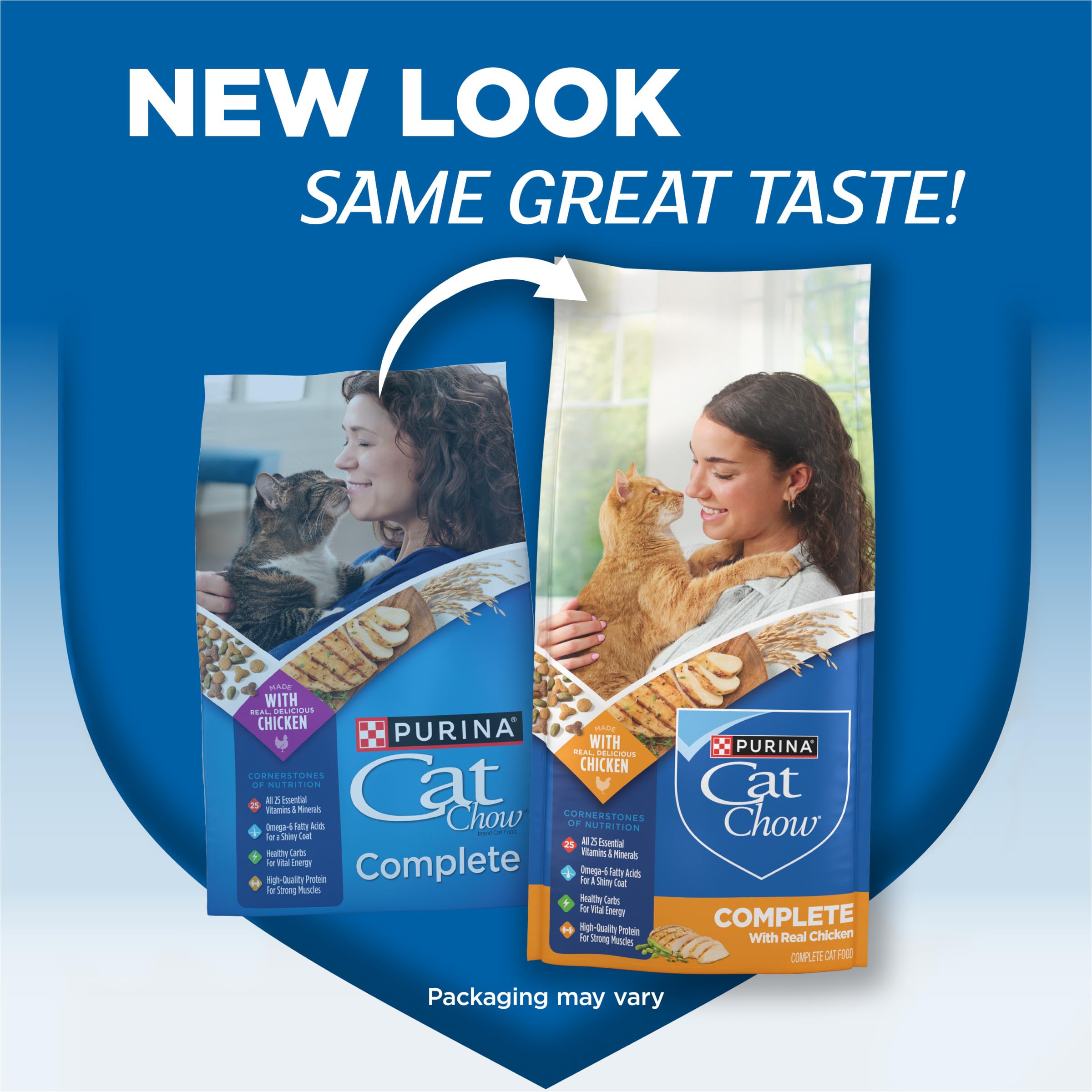 Purina Cat Chow kibble closeup highlights crunchy texture for satisfying meals.