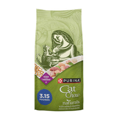 Purina Cat Chow Naturals Indoor kibble in a bowl for indoor cats