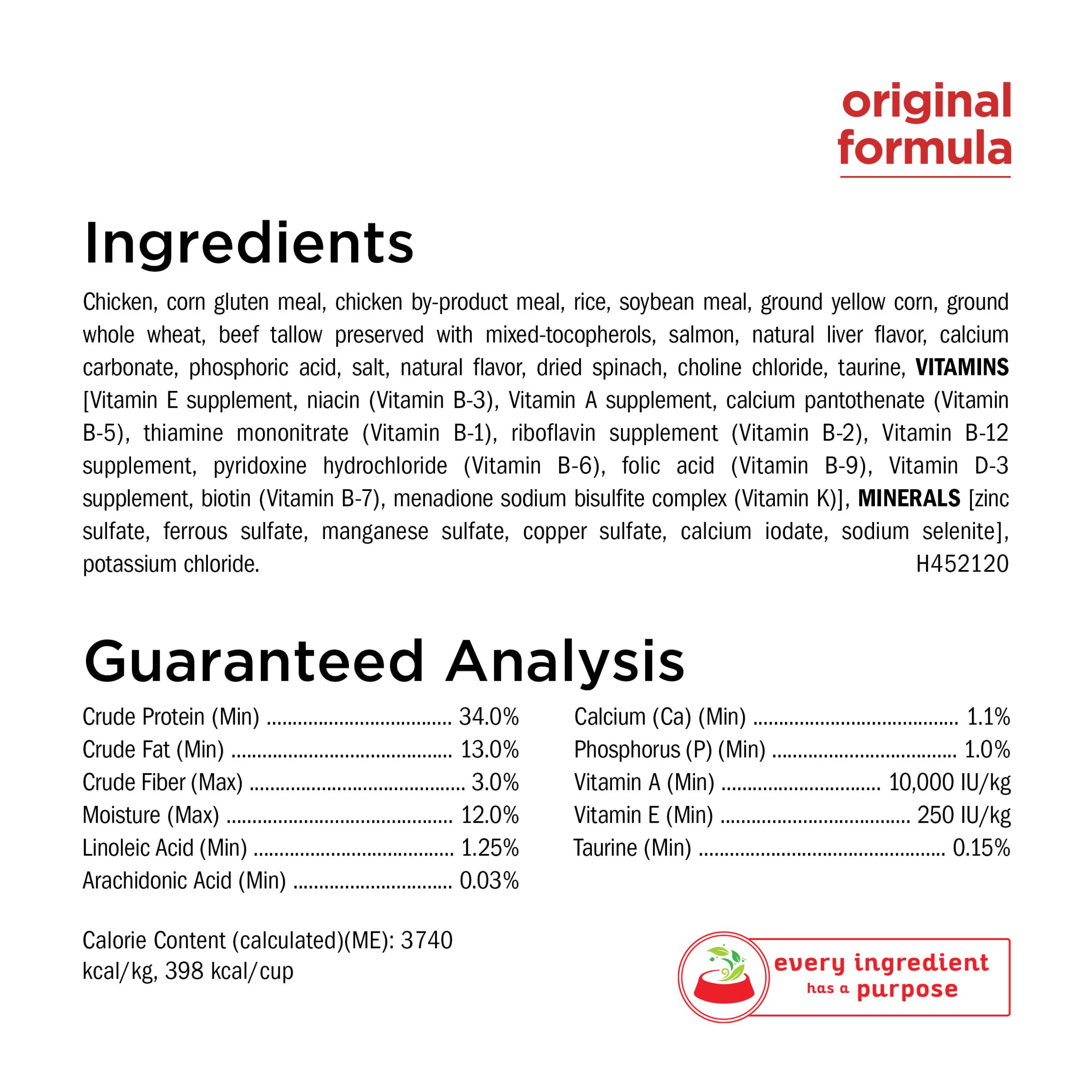Purina Cat Chow Naturals Original indoor cat formula helps hairball care.