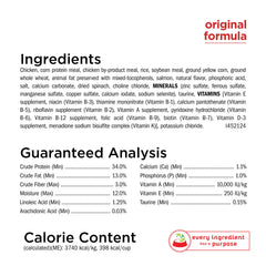 Purina Cat Chow Naturals Original real salmon ingredient suggests high-quality protein