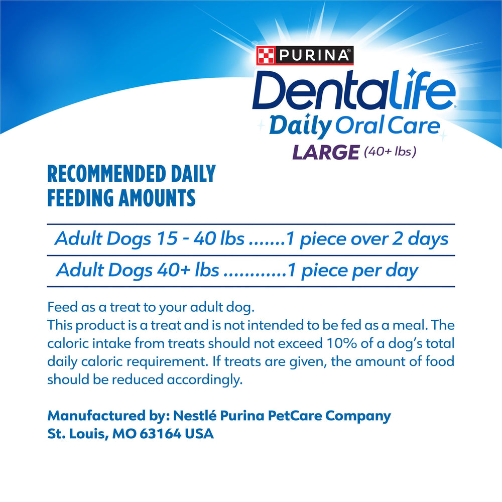 Purina DentaLife tartar reduction claim panel shows 57%