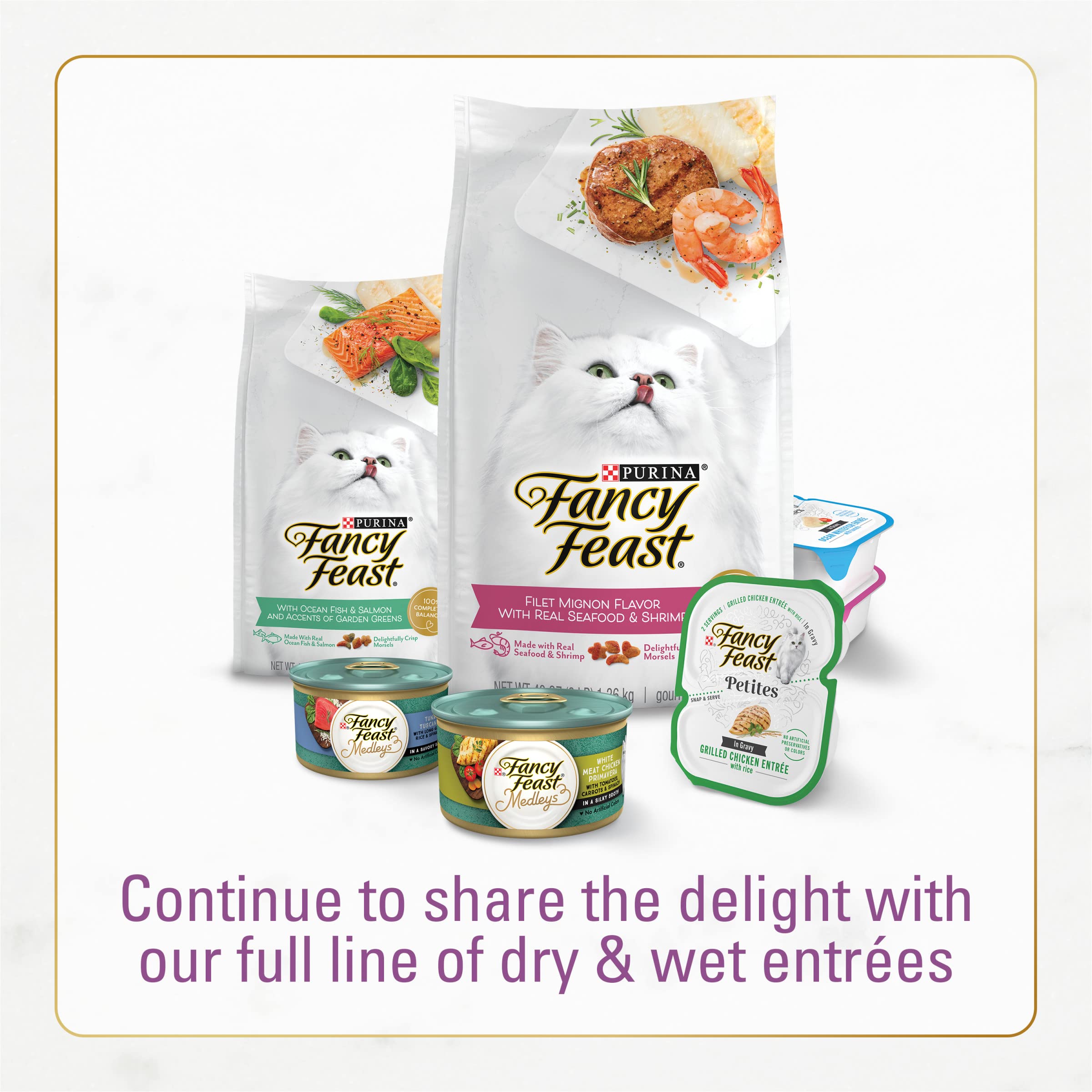 Fancy Feast gourmet dry cat food served in a bowl