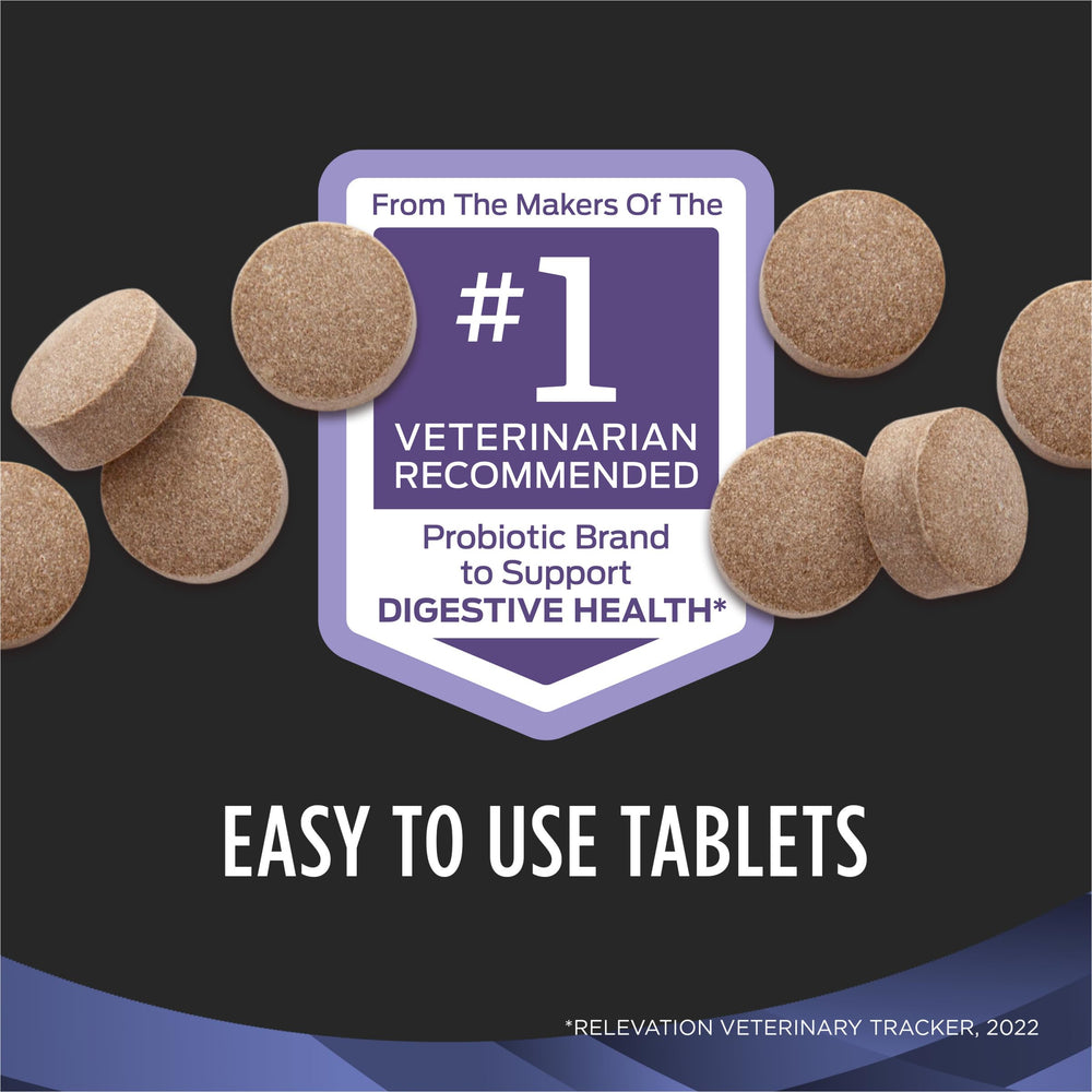 Purina FortiFlora chewable tablets shown for easy feeding