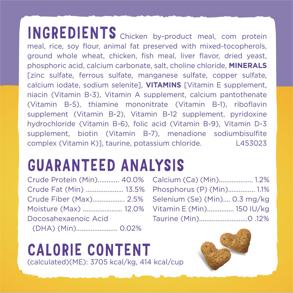 Purina Kitten Chow feeding bowl shot demonstrates complete and balanced nutrition