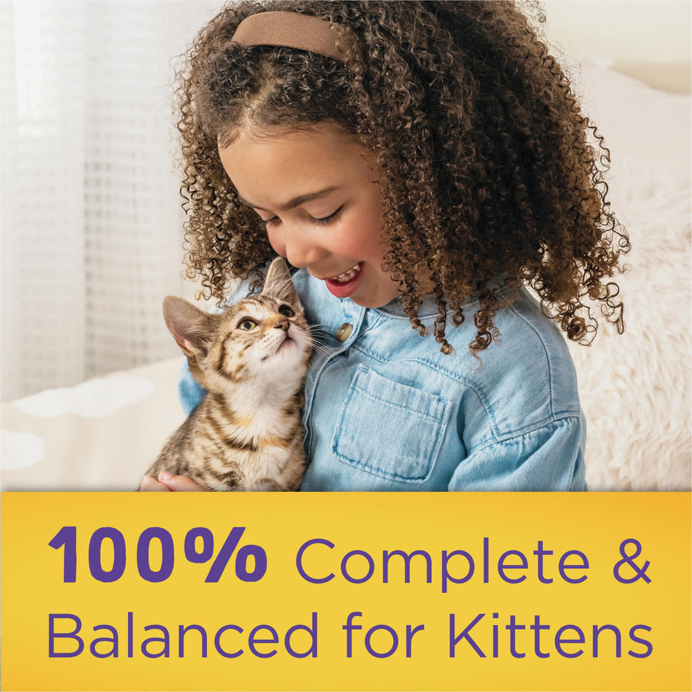 Purina Kitten Chow balanced nutrition for kittens' growth.