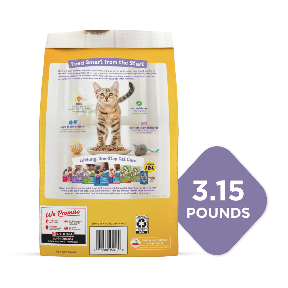 Purina Kitten Chow pack-of-4 bag image signals value and consistency