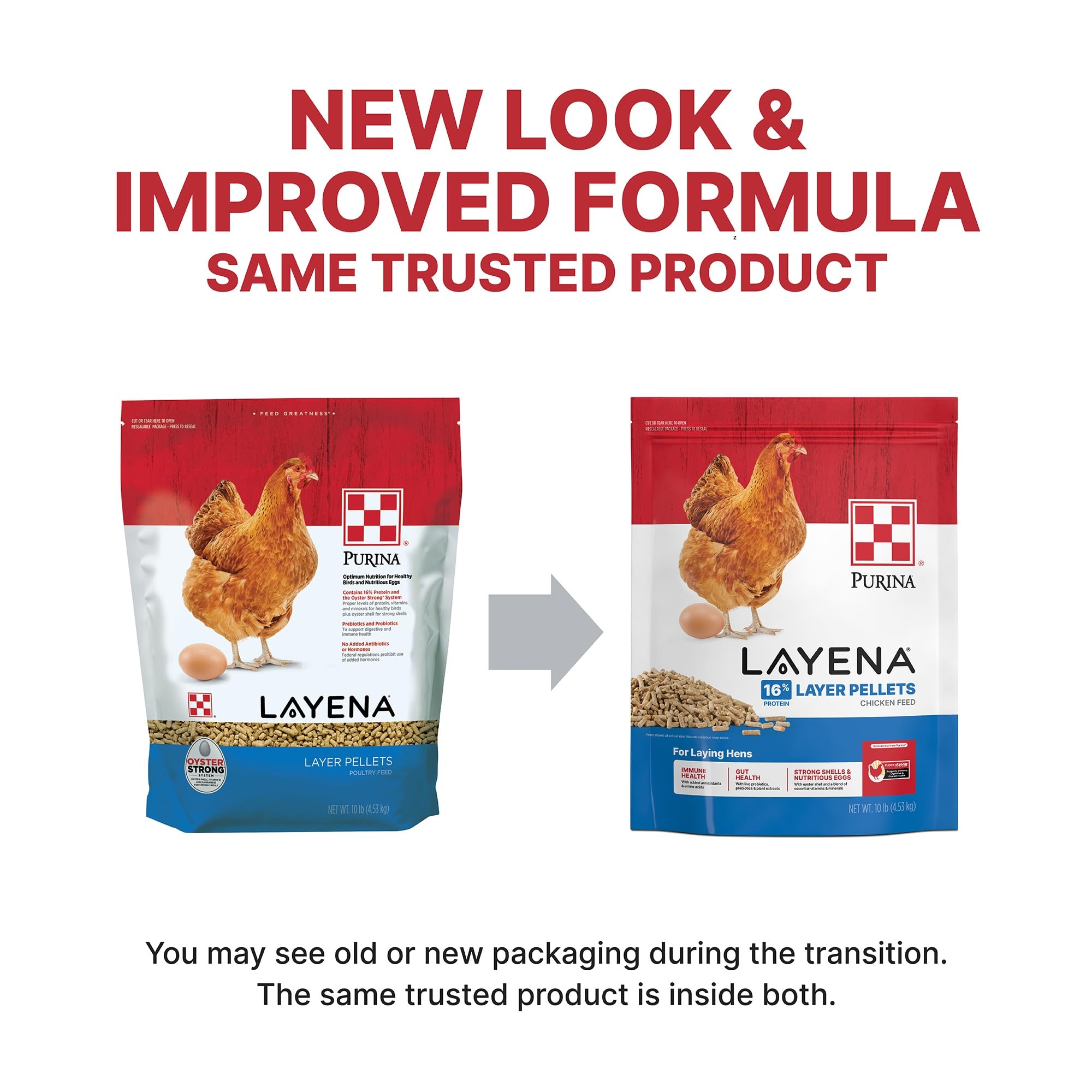 Purina Layena Pellets close-up textured feed designed for steady intake