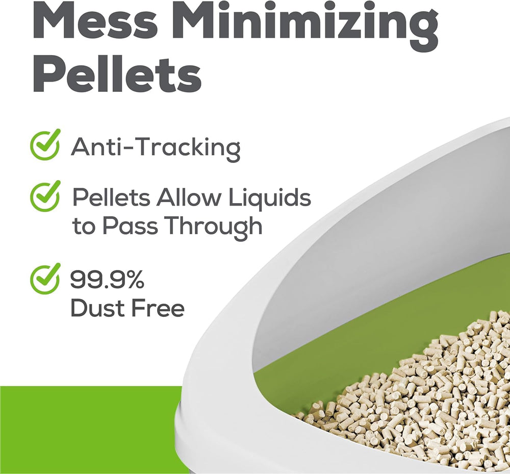 Purina Litter Breeze Pellets highlight multi-cat use and low-dust performance.