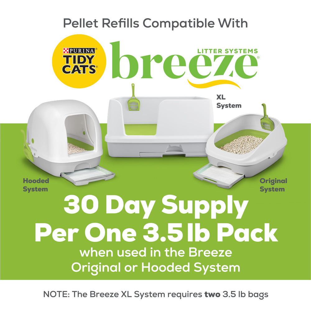 Purina Litter Breeze Pellets suit multi-cat homes for a month.