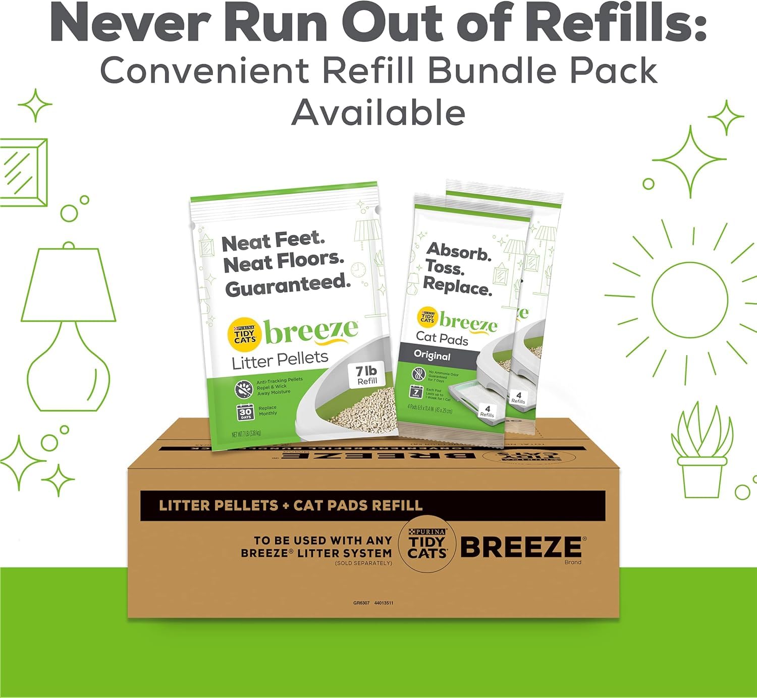 Purina Litter Tidy Cat Breeze Pellets ready for quick scooping.