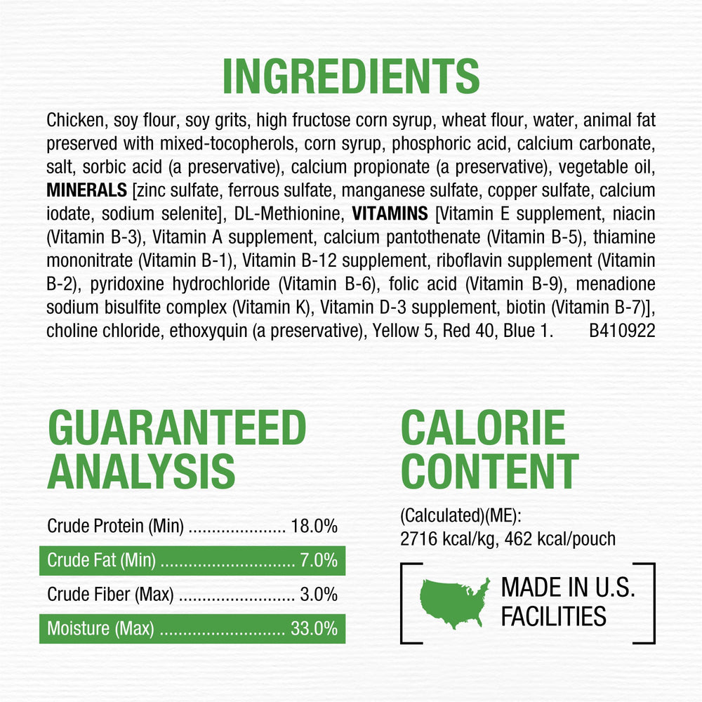 Purina Moist and Meaty adult dog meal ready-to-serve in seconds.
