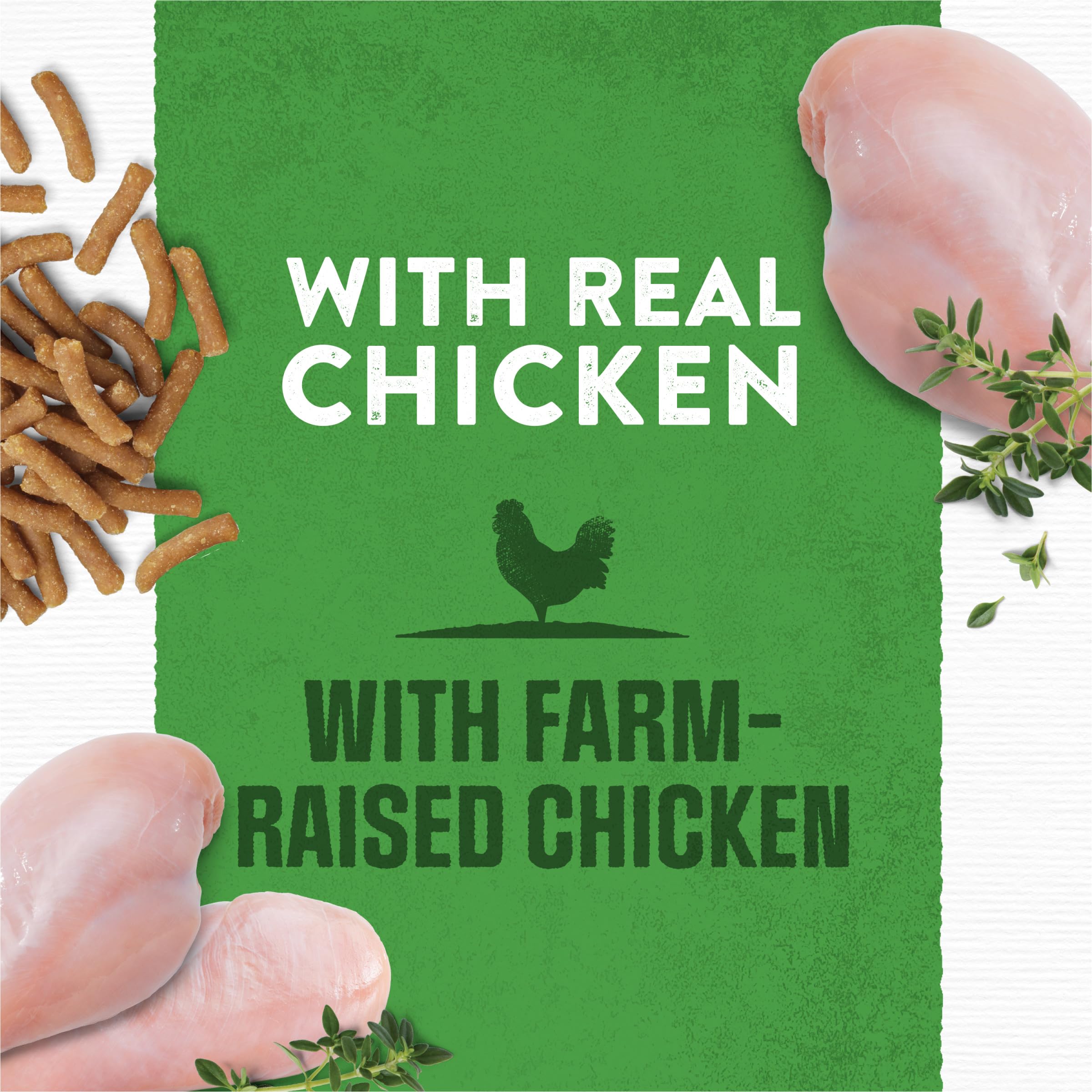 Purina Moist and Meaty soft texture dog food emphasizes easy-to-chew bites.