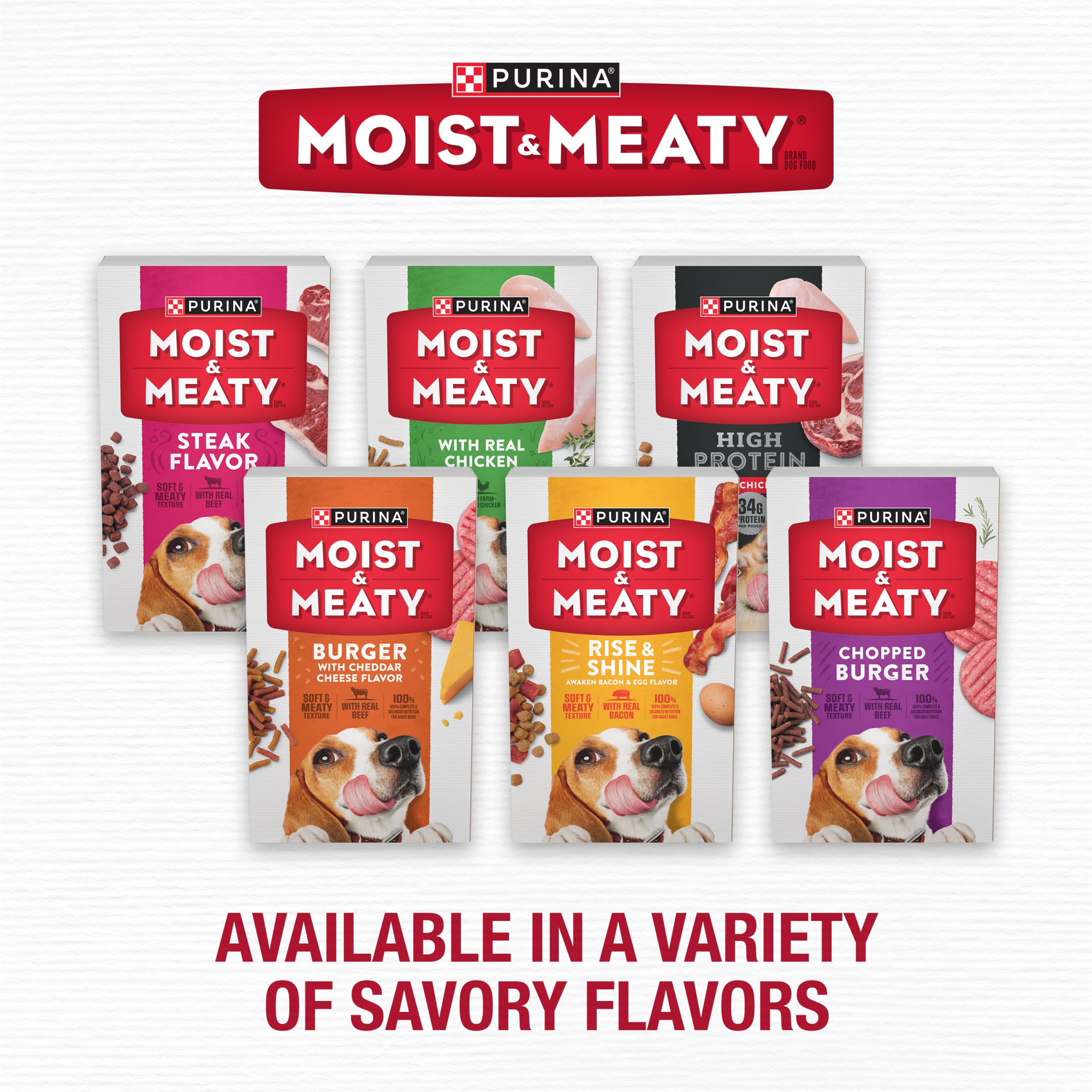 Purina Moist & Meaty portion pack setup for easy serving