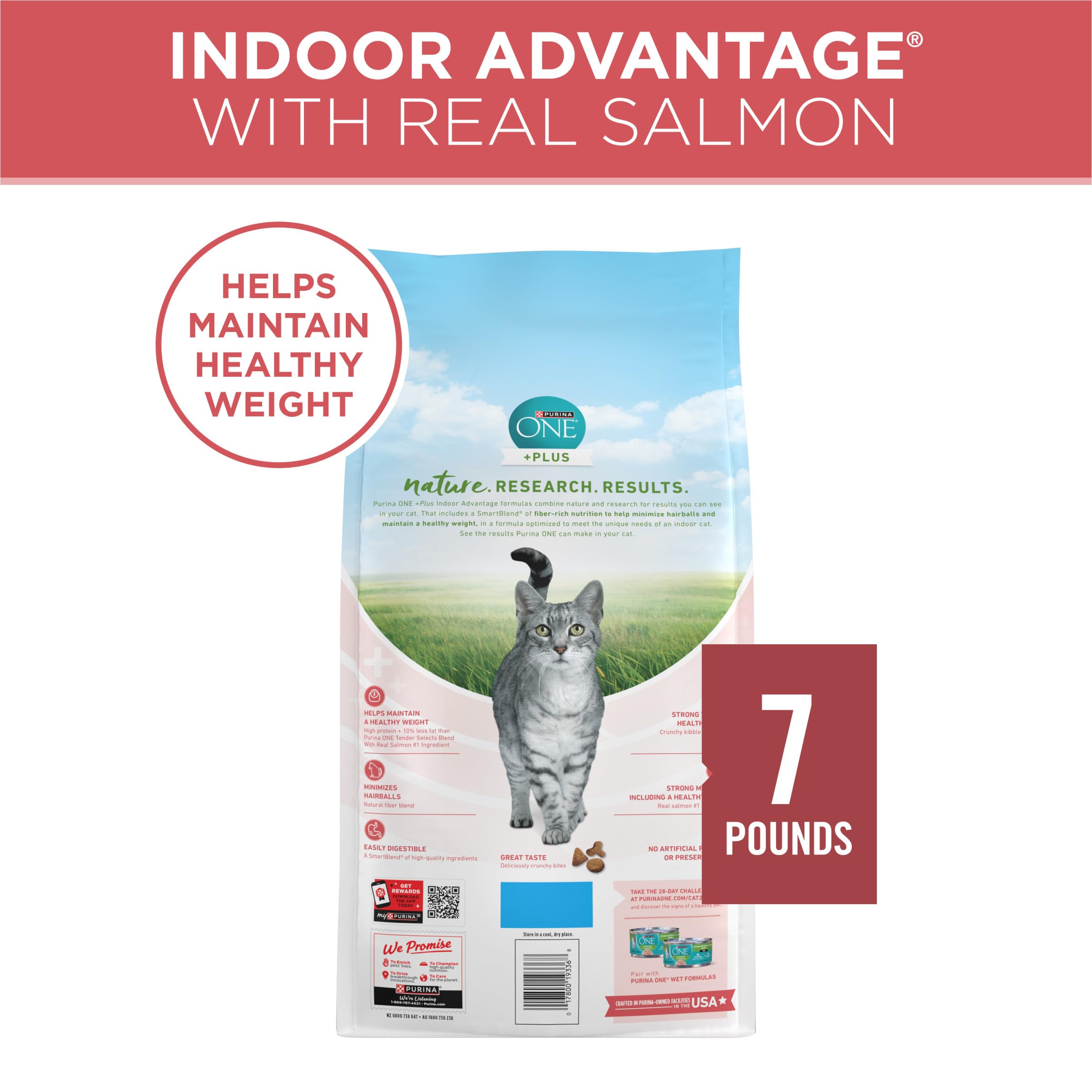 Purina ONE added calcium supports teeth and jaw health.