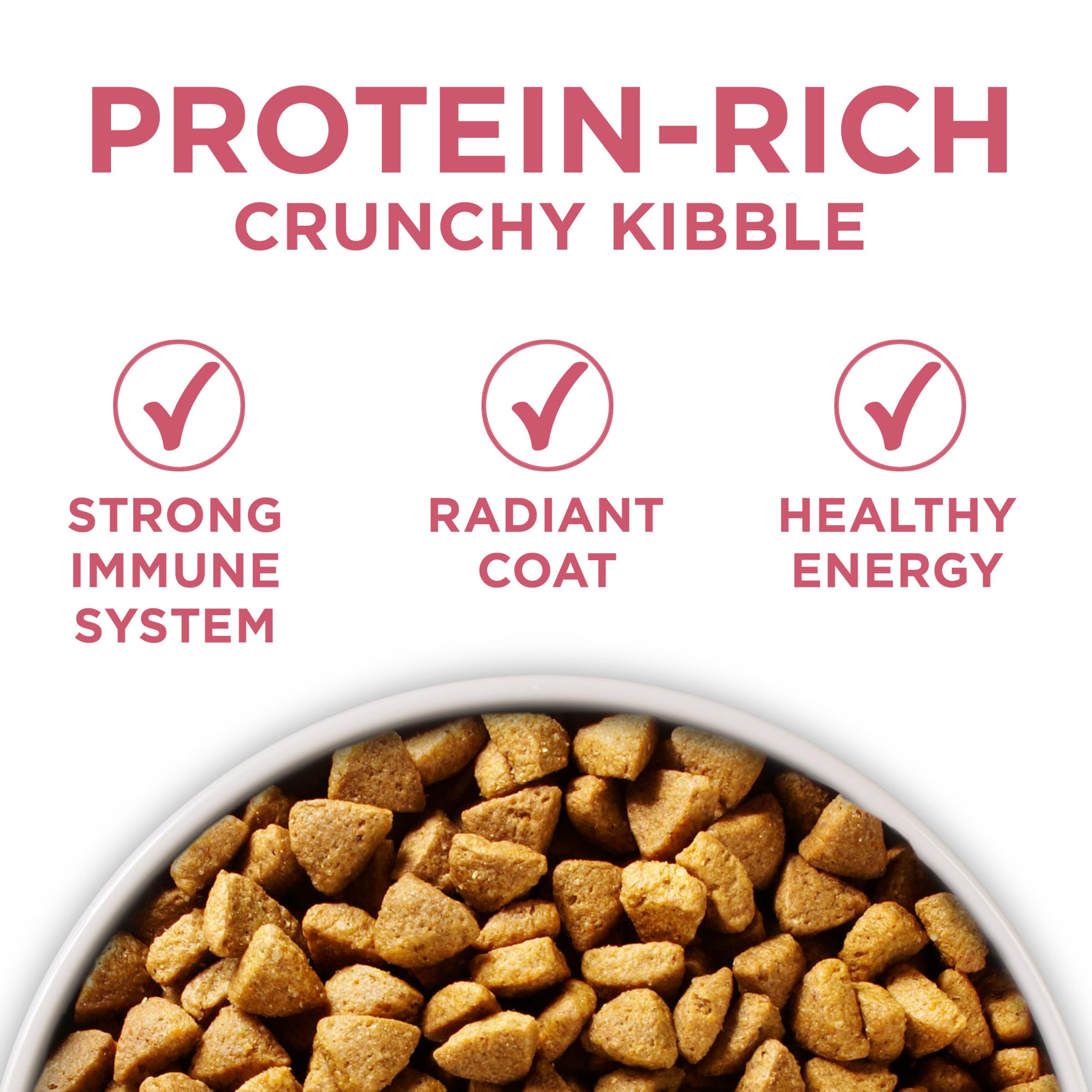 Calcium-rich crunchy bites help keep teeth strong and gums healthy
