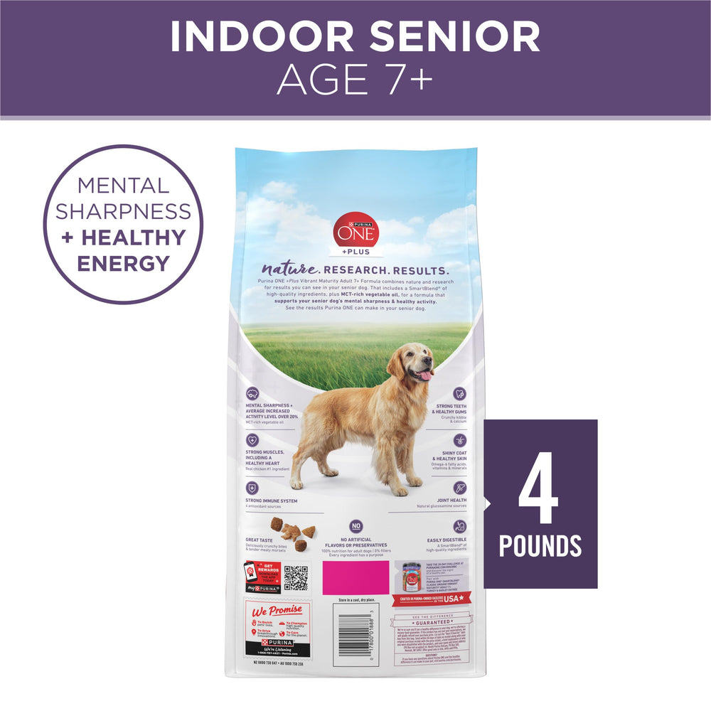Purina ONE calcium-rich formula supports teeth health and gum strength.