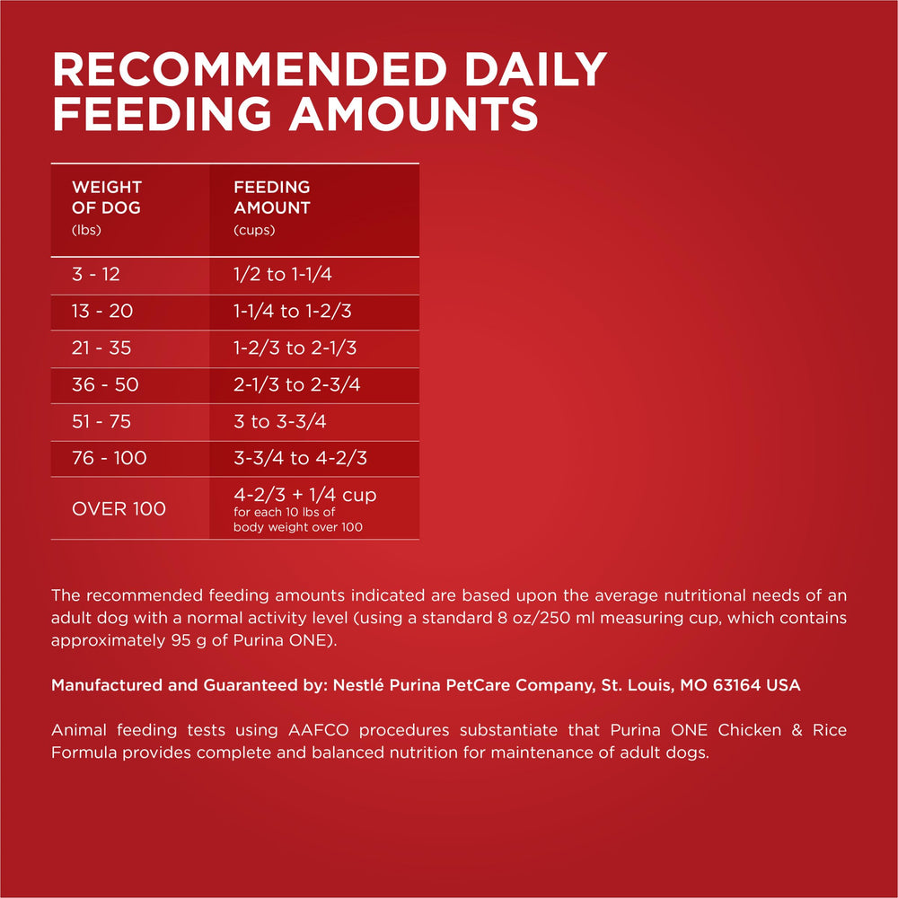 Purina ONE dog-eating action illustrates palatability and texture during mealtime.