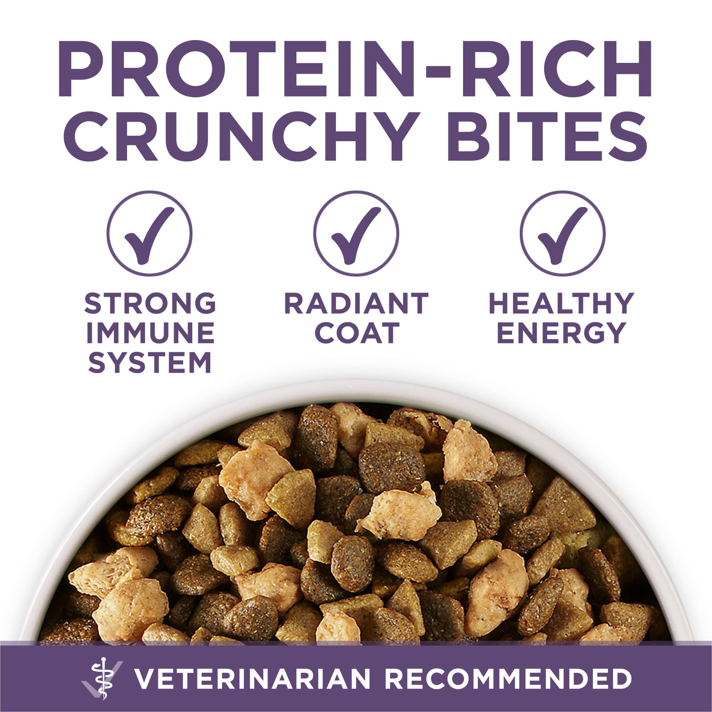 Purina ONE crunchy bites and tender morsels texture