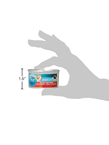 Purina ONE grain-free beef pate ingredients visible