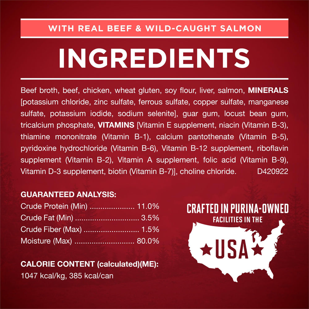 Purina ONE high protein dog food supports muscle and activity.