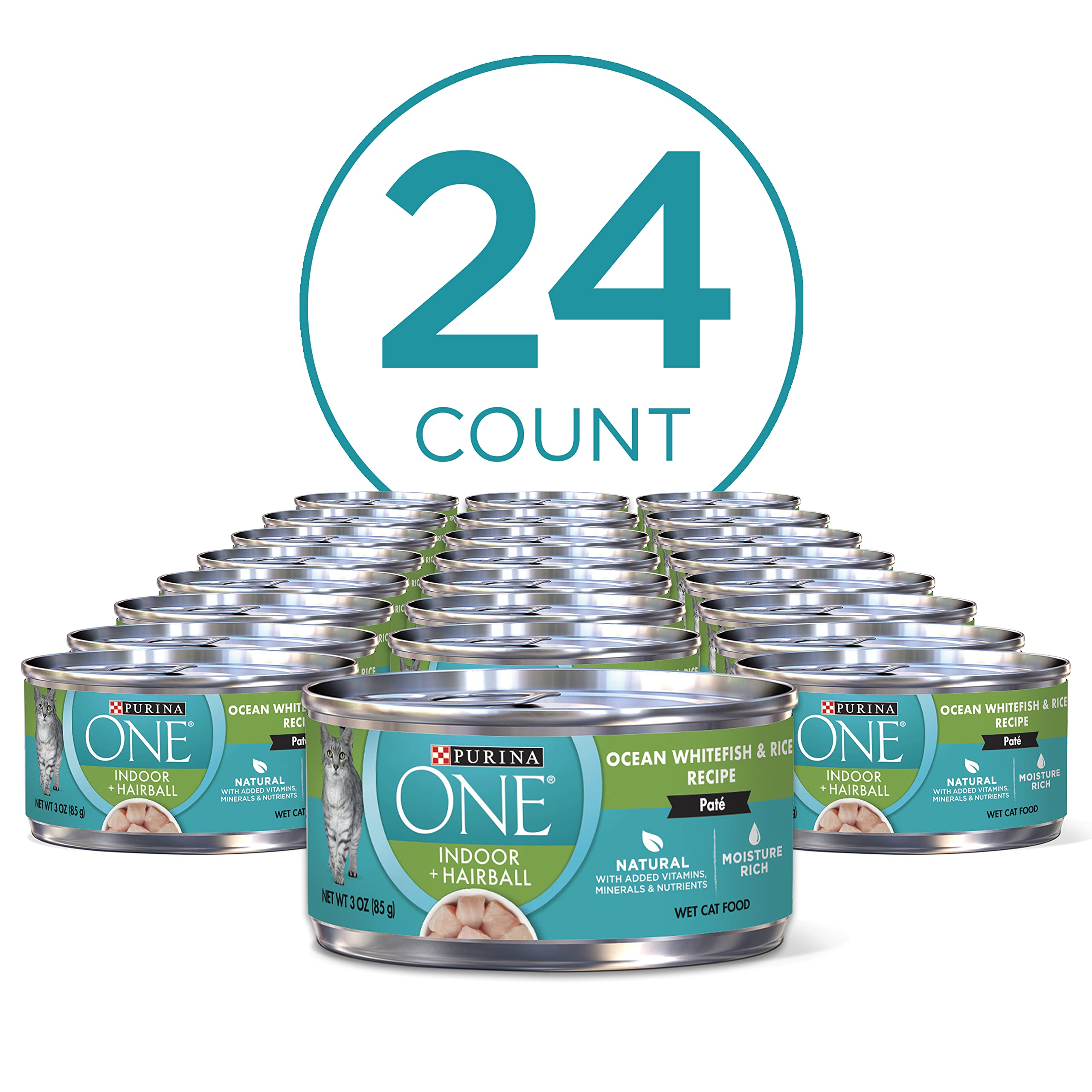 Purina ONE Indoor Advantage closeup of Ocean Whitefish Rice Pate texture