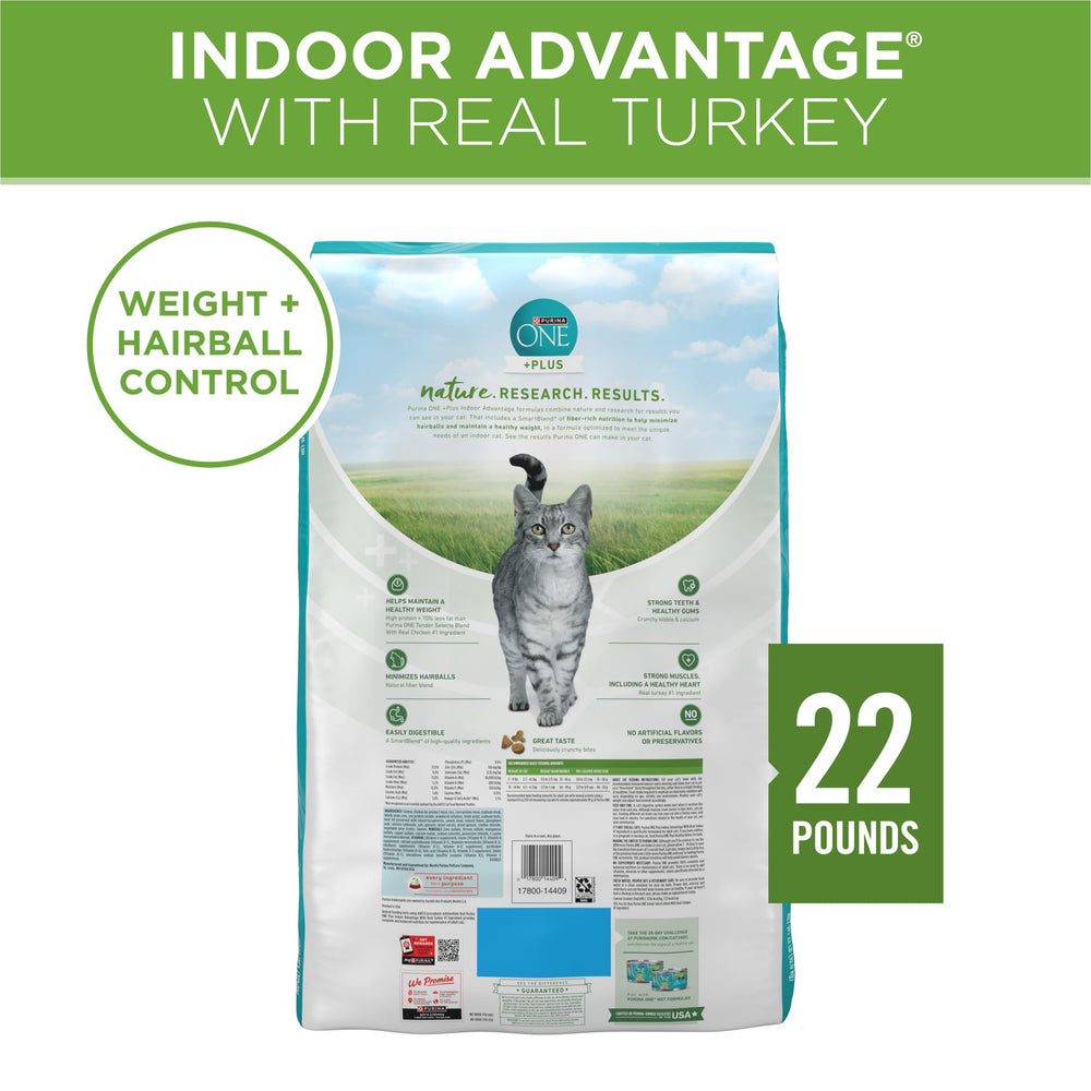 Purina ONE Indoor Advantage omega-6 for radiant coat and skin health