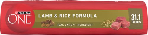 Purina ONE Lamb and Rice ingredients list with real lamb first
