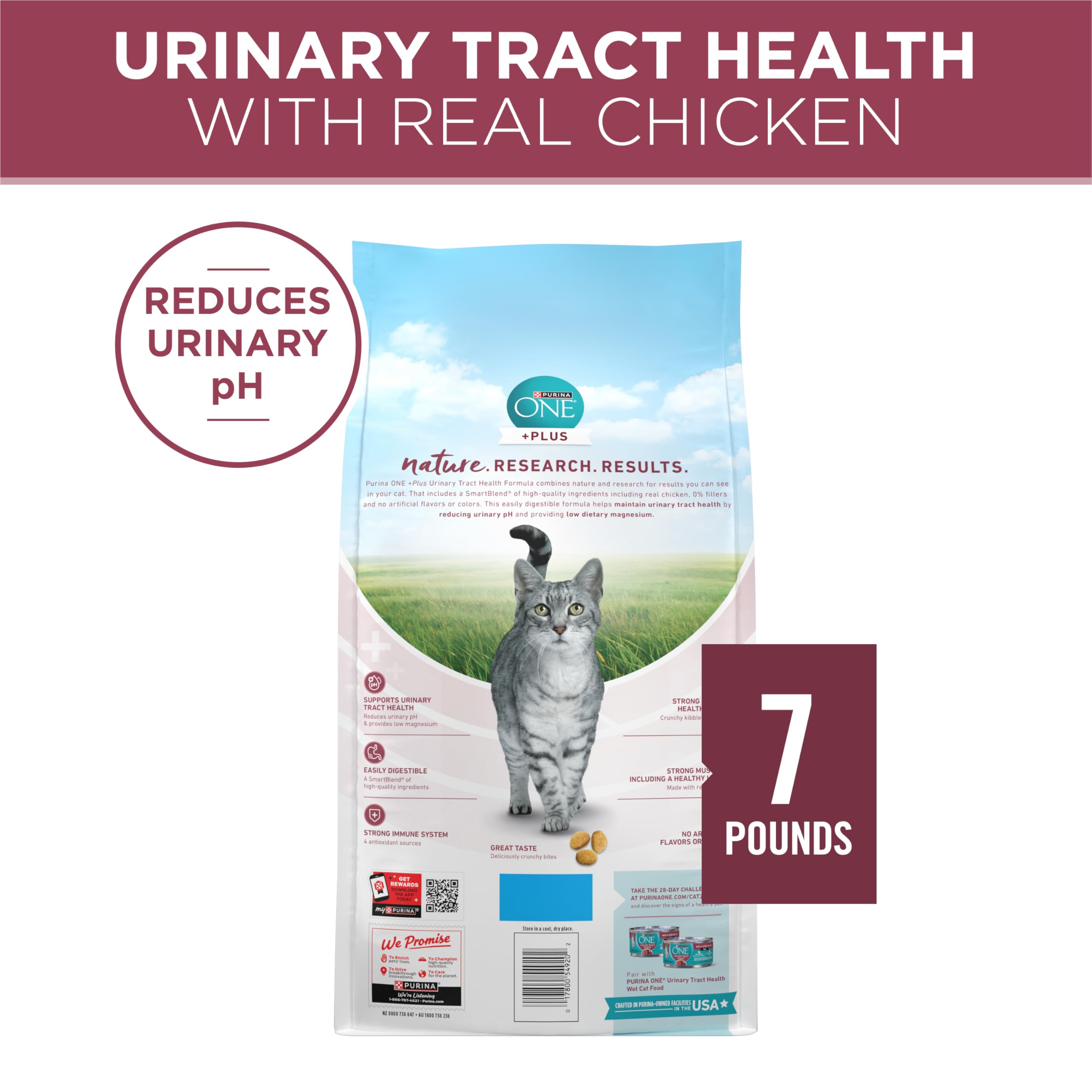 Purina ONE Made in U.S. facilities for trusted quality.
