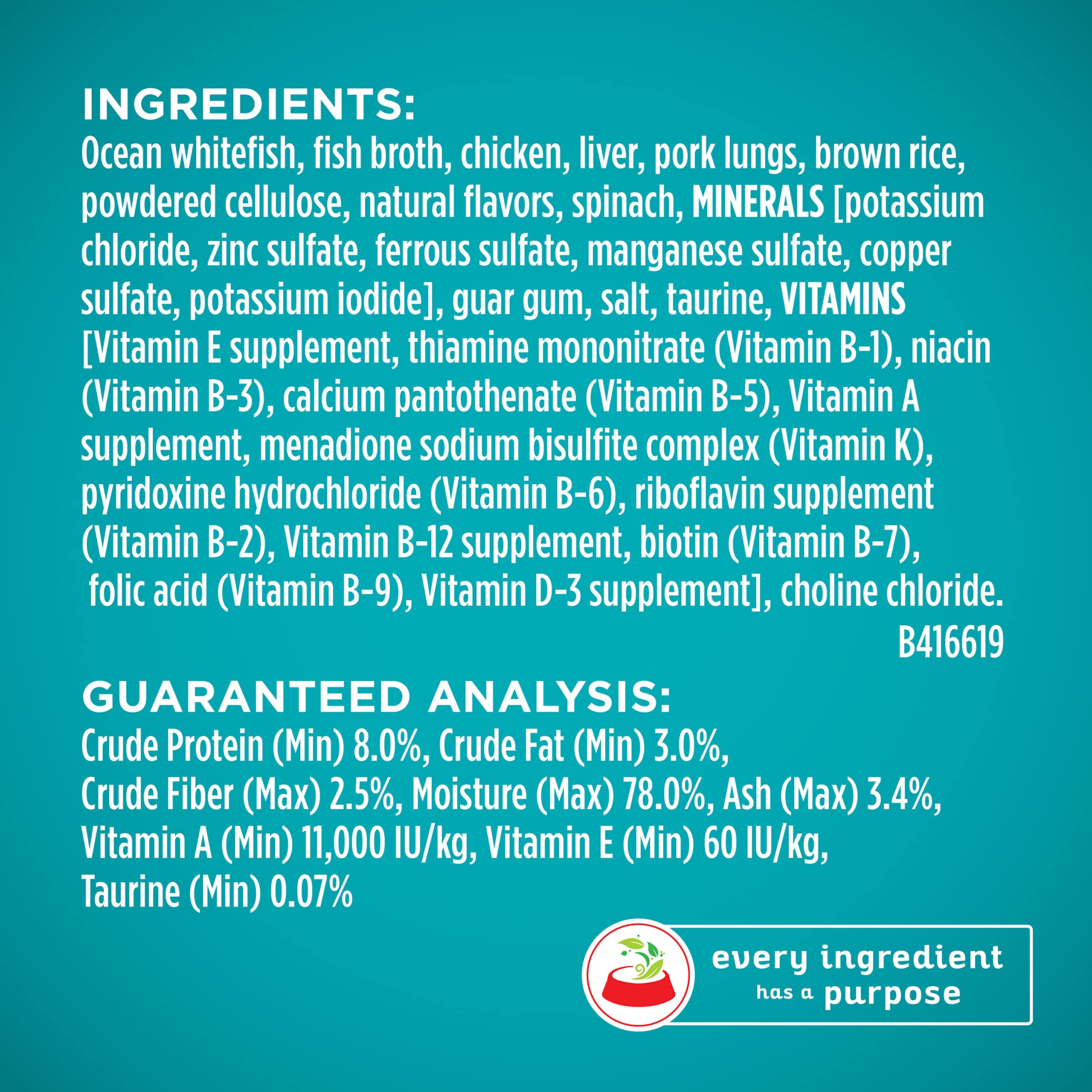 Purina ONE natural fiber hairball control feature