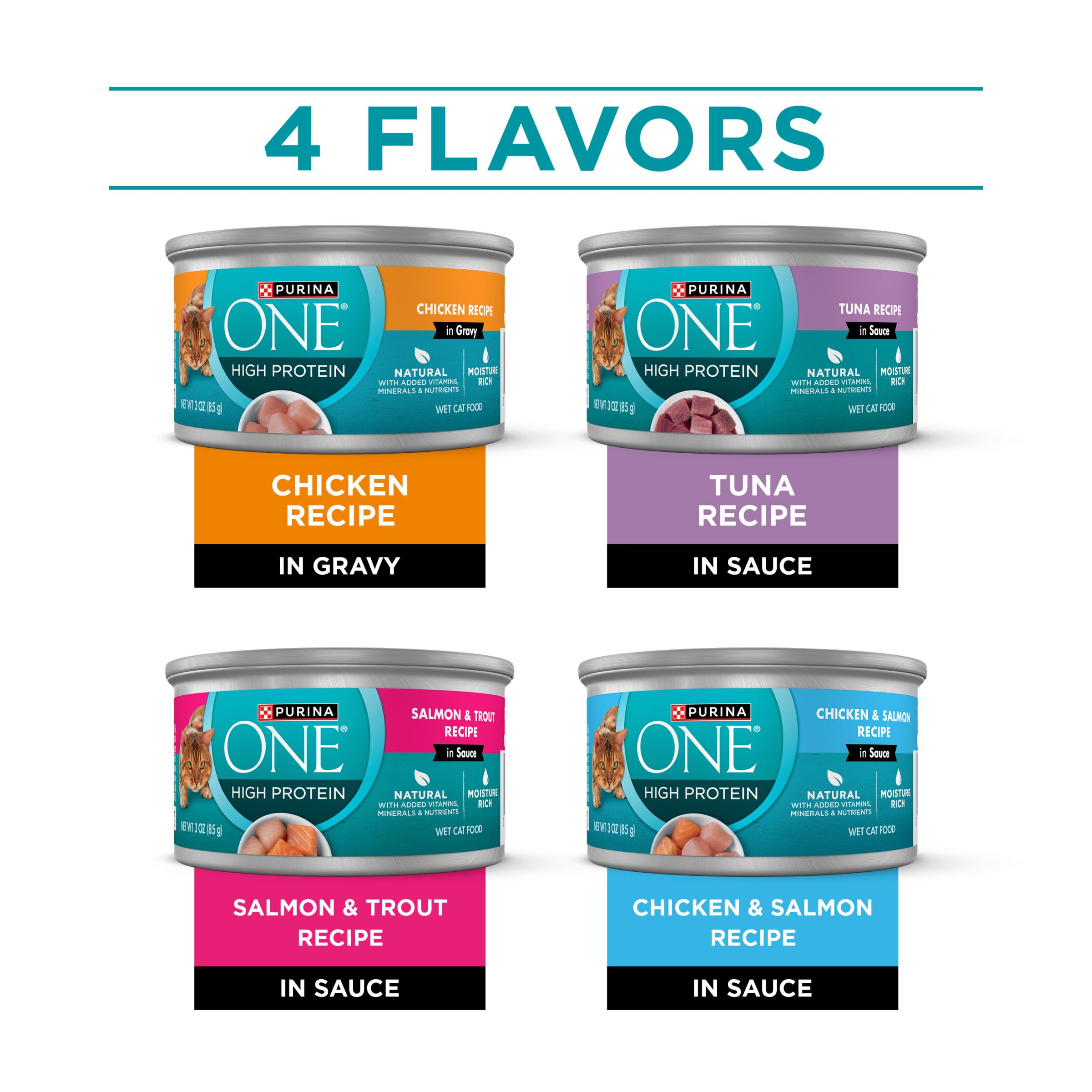 Purina ONE Tuna Sauce: savory, hydrating option cats often enjoy.