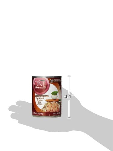 Purina ONE can label highlights quality ingredients and no poultry by-products.