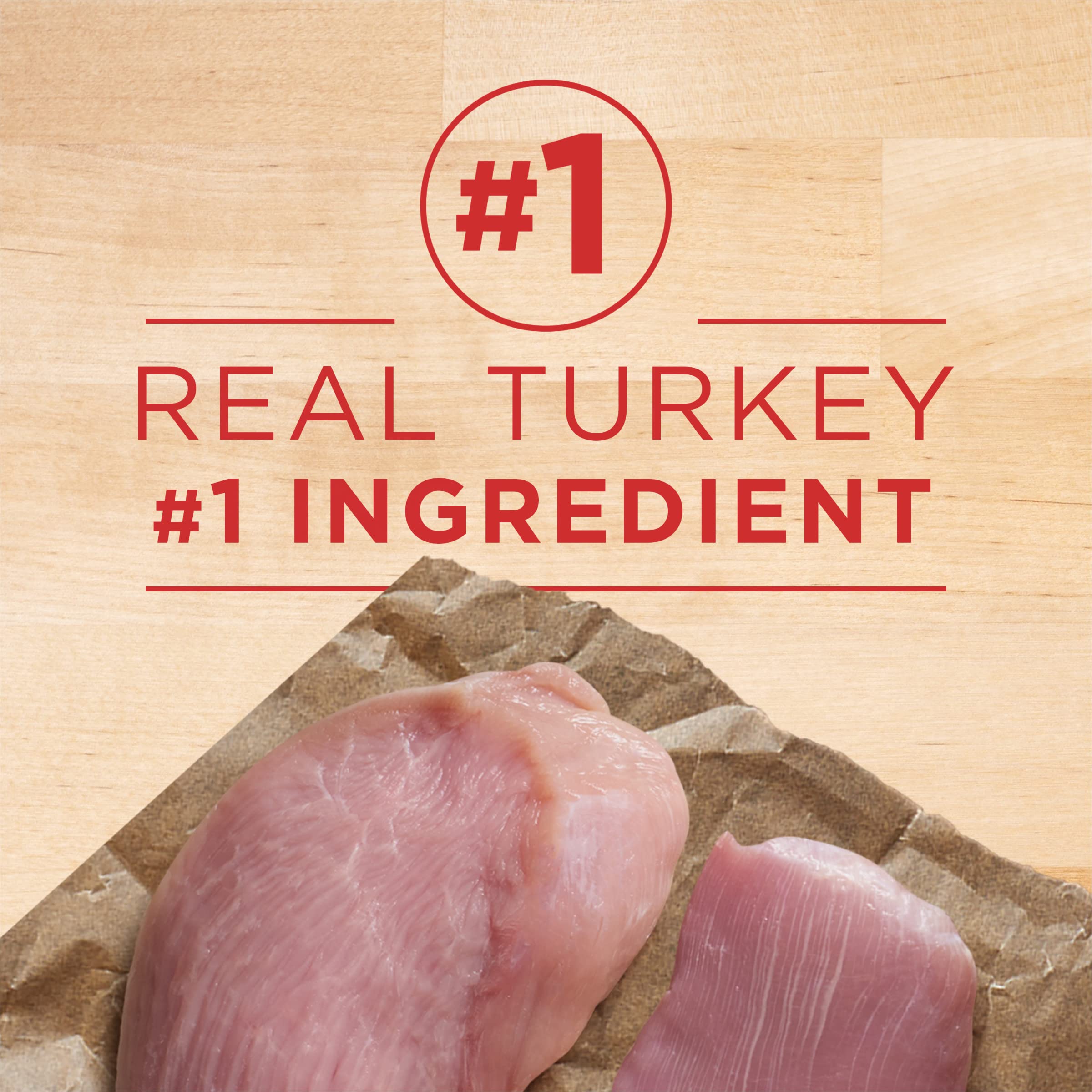 Purina ONE Plus ingredients label featuring turkey and barley