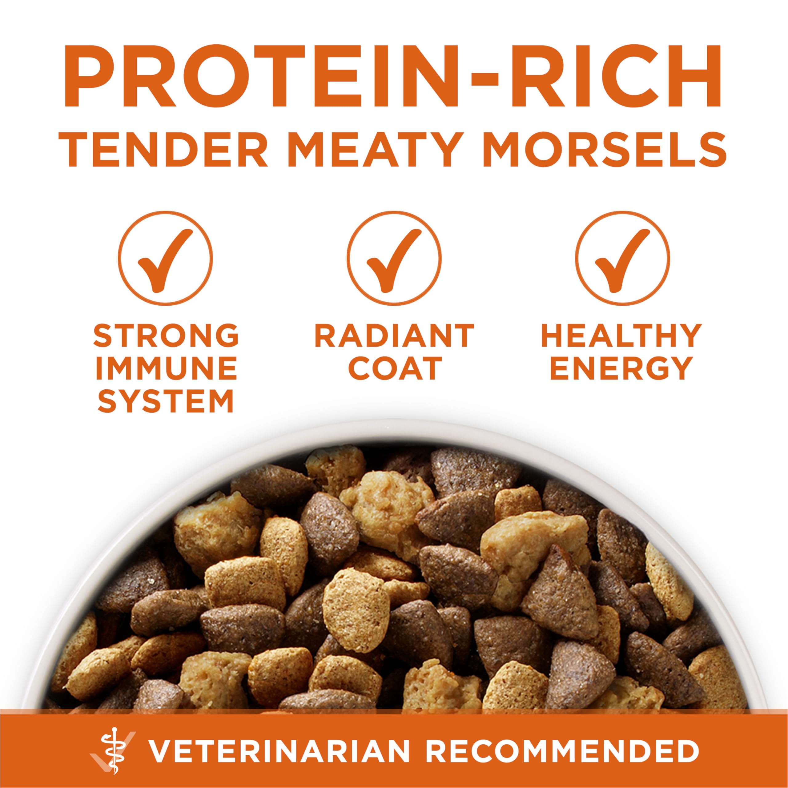 Purina ONE +Plus joint-health formula with glucosamine supports comfortable movement.