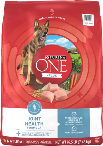 Purina ONE Plus Joint Health kibble and morsels showing texture variety for enjoyment.