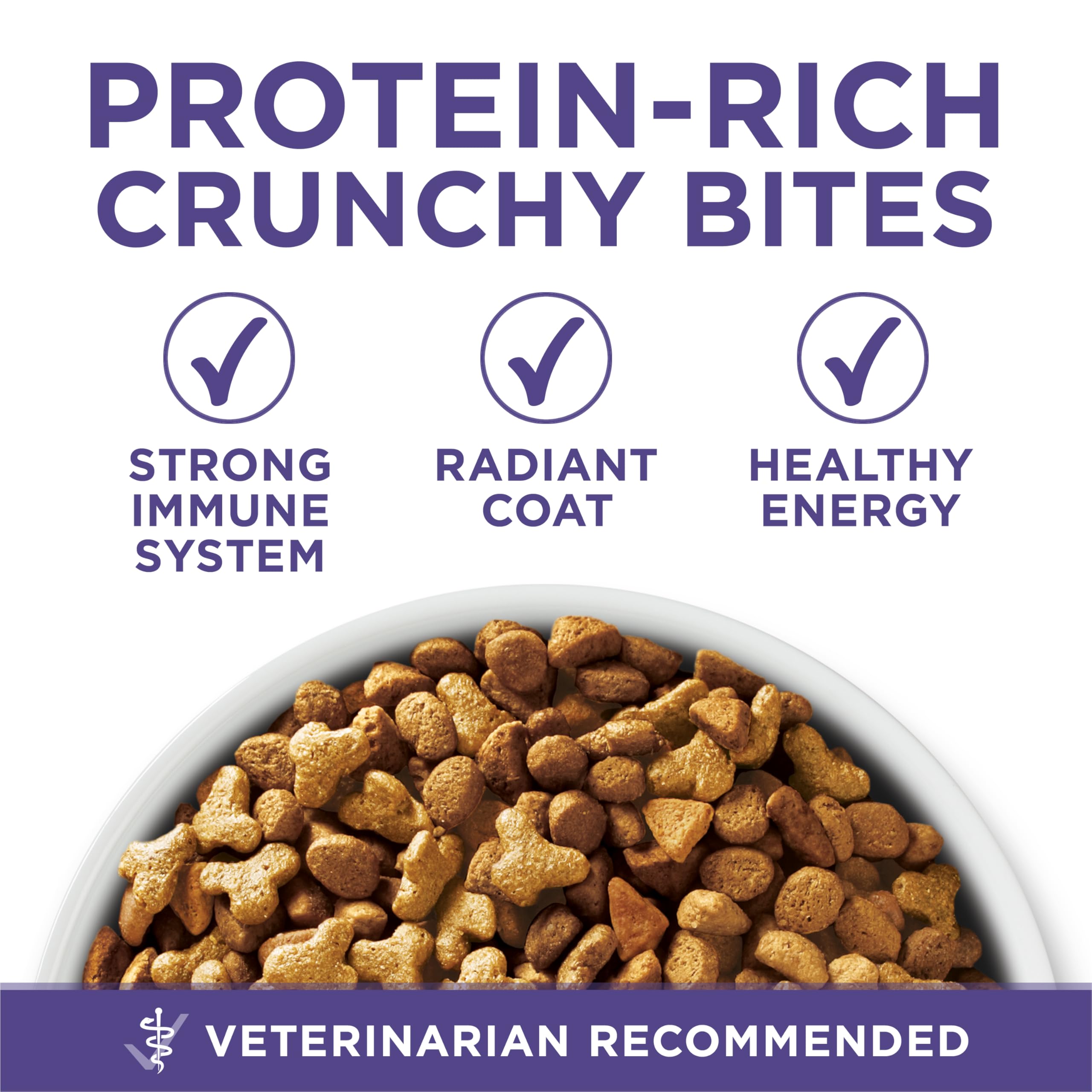 Purina ONE protein per cup highlights high-protein nutrition.