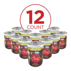Purina ONE real chicken and duck in gravy, appetizing dog food image