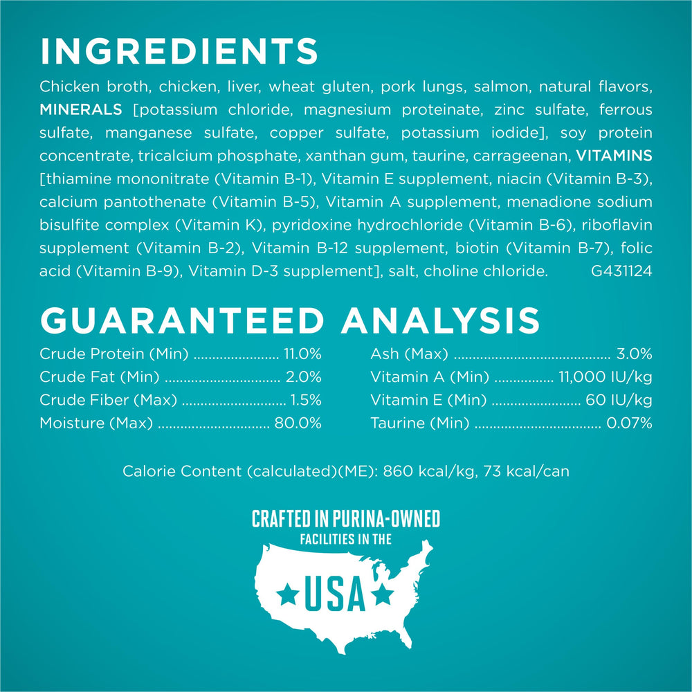 Purina ONE real chicken as first ingredient highlights protein for cats