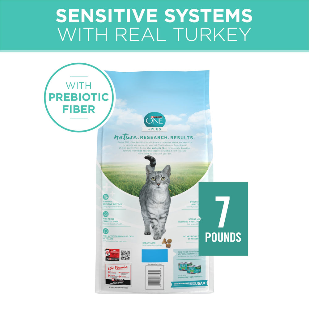 Purina ONE Sensitive Stomach convenient 7 lb bag for daily feeding
