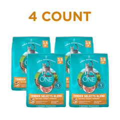 Purina ONE Tender Selects blend kibble and morsels with crunchy texture for cats