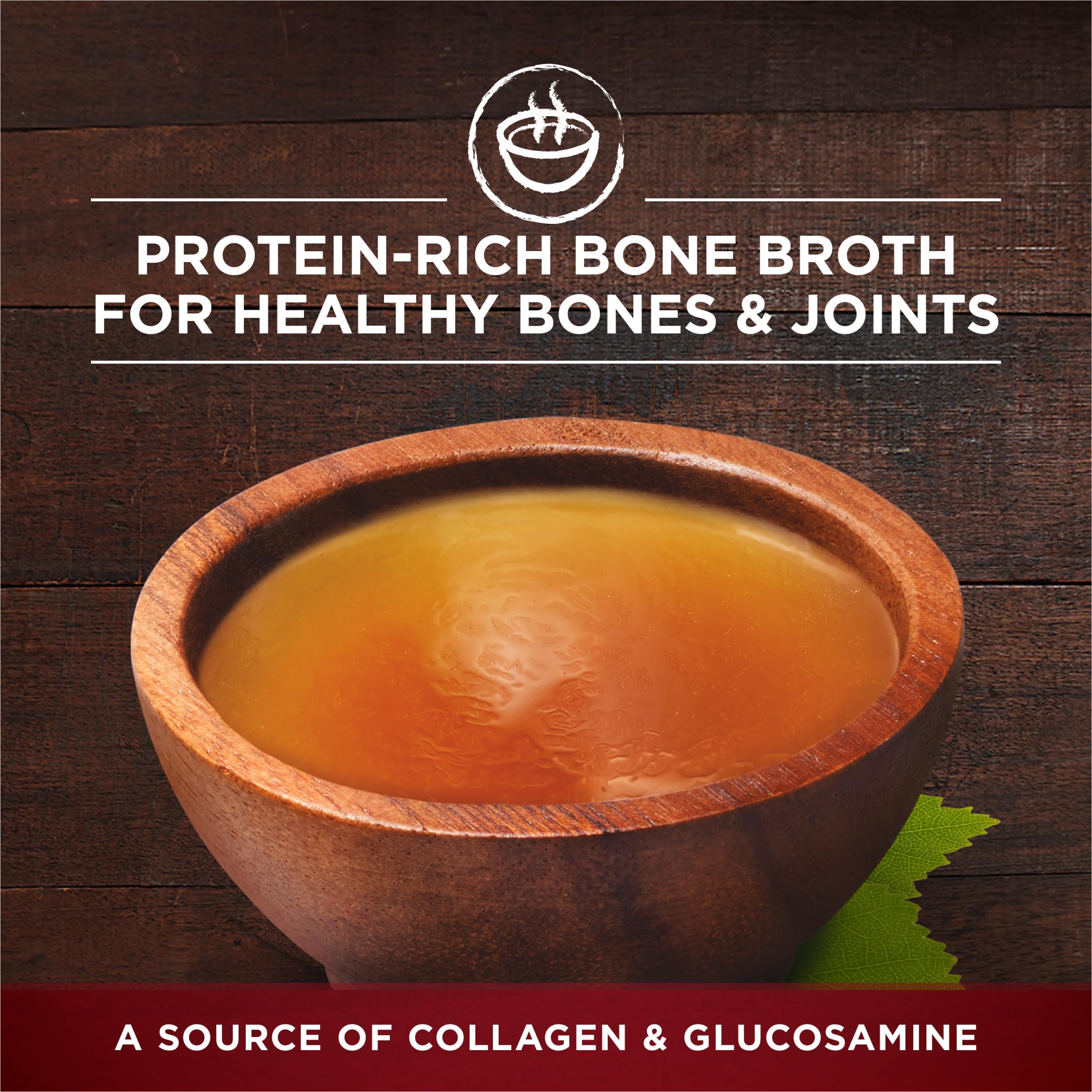 Purina ONE True Instinct Puppy bone broth adds collagen and glucosamine to kibble.