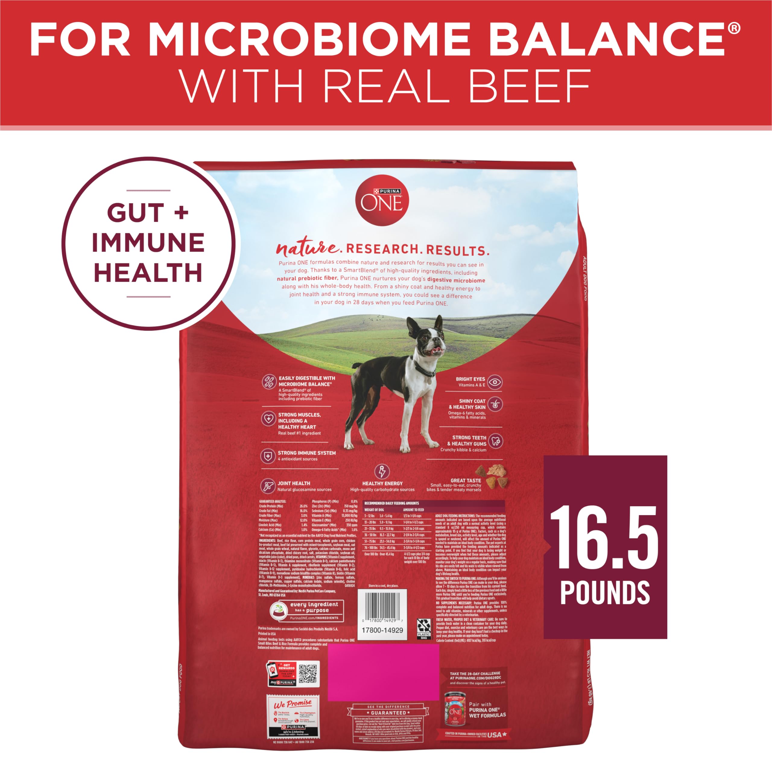 Purina ONE vitamins and minerals symbol showcasing immune and coat support.