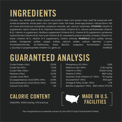 Purina Pro Plan Active 27/17 SPORT probiotics and glucosamine icons illustrating digestion and joints support.